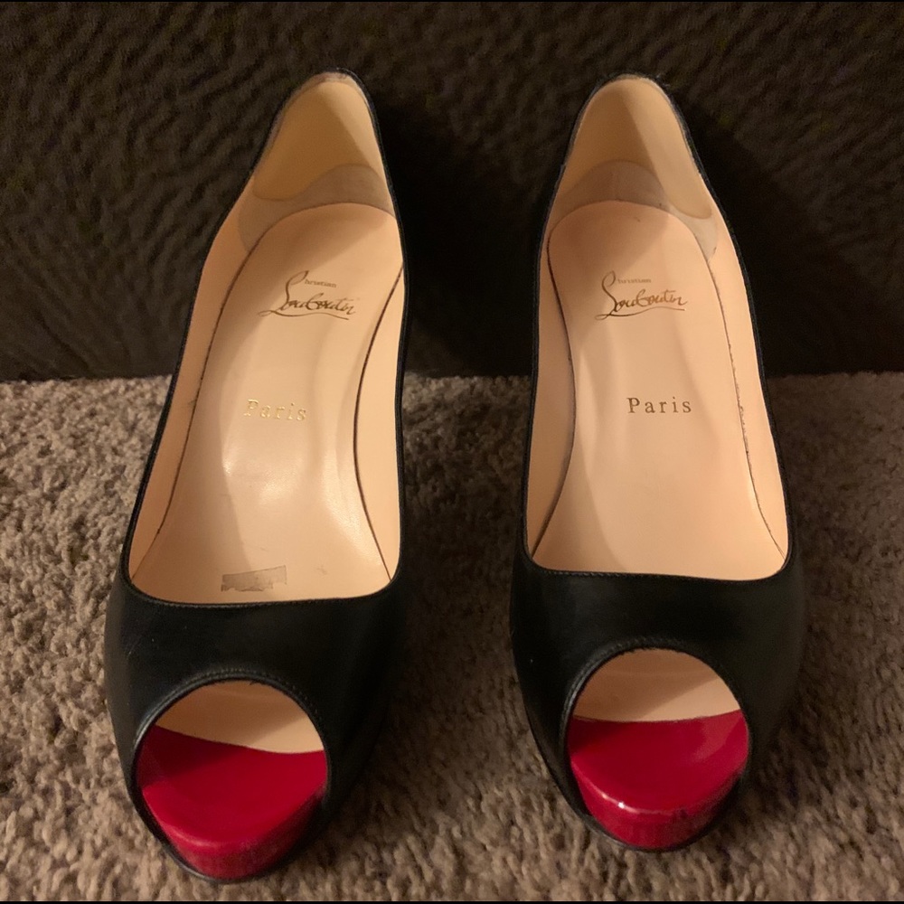 Black peep toe Louboutin’s